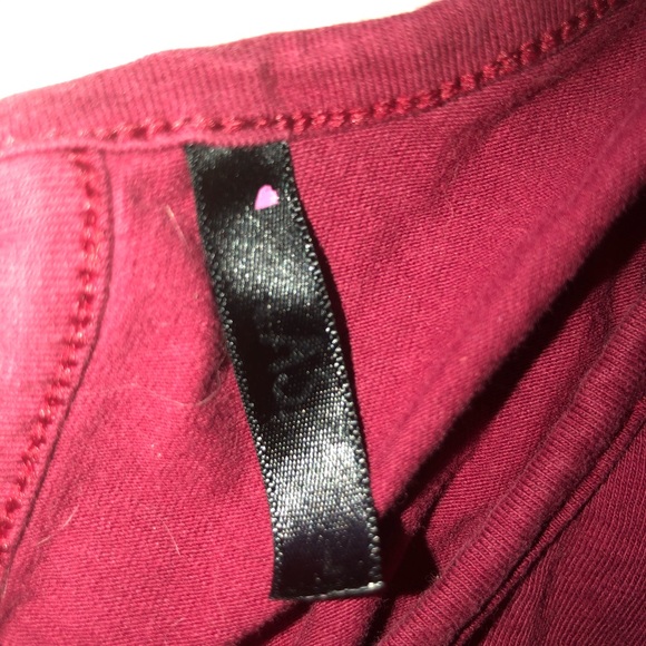 Maroon crop top. (Large) - Picture 3 of 3